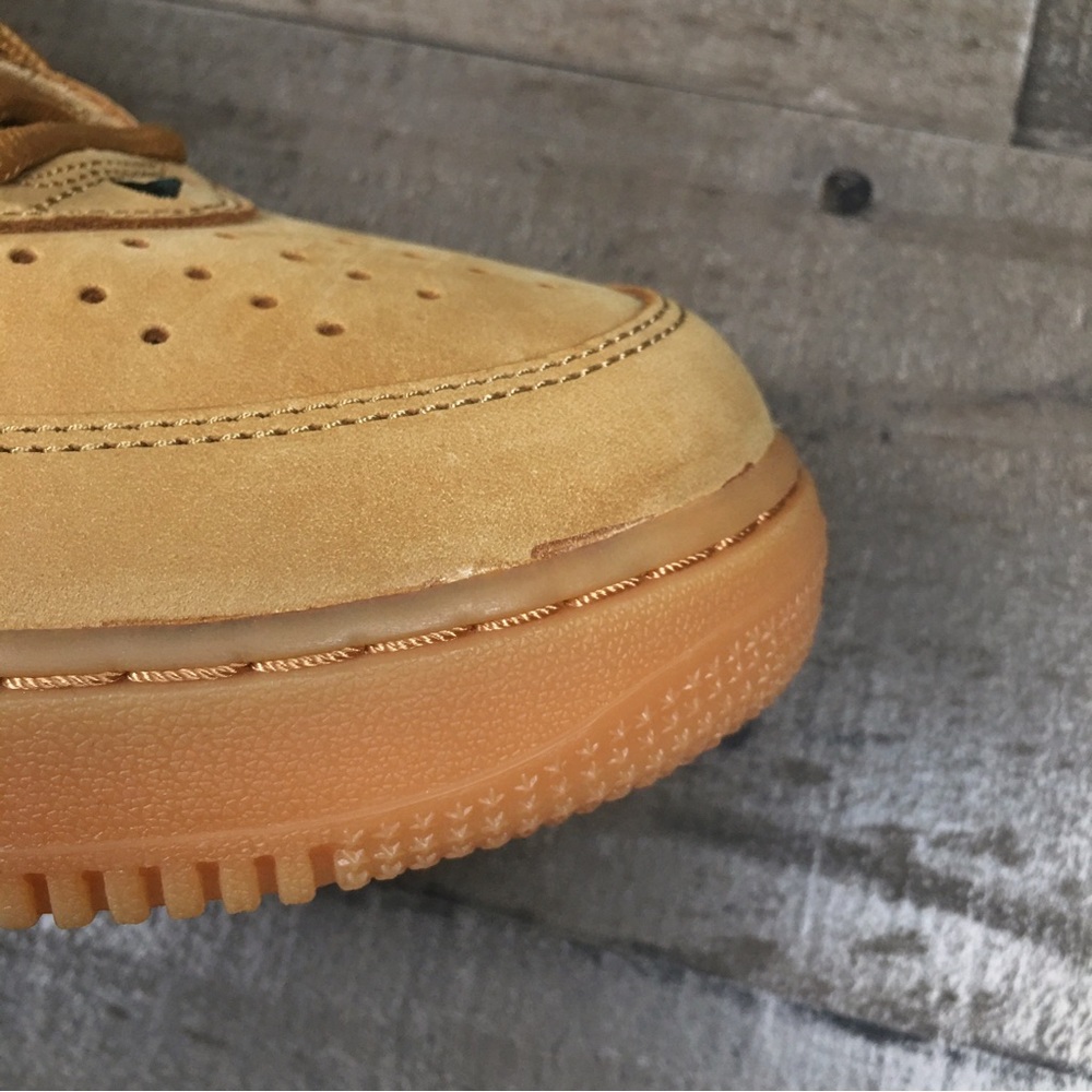 Nike Air Force 1 Mid Flax Sneakers 07 PRM QS One Nikes Shoes 8 Mens 715889-200 - Picture 11 of 16